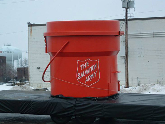 Giant Salvation Army bucket