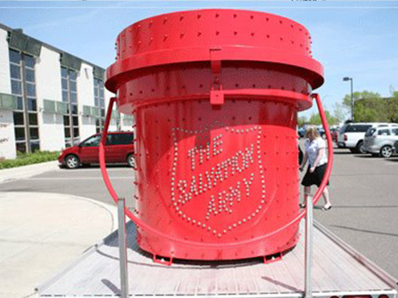 Giant Salvation Army bucket