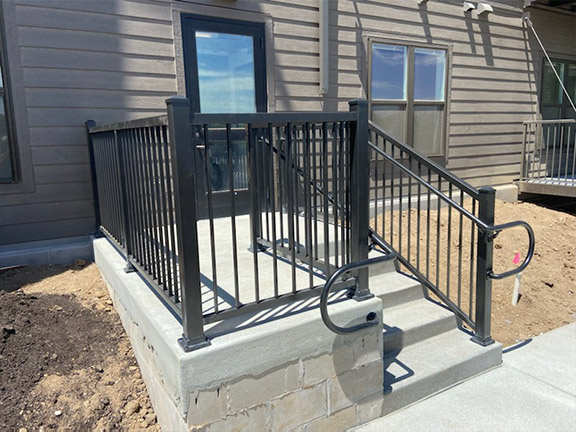 Ultralox railings on stairs and patio